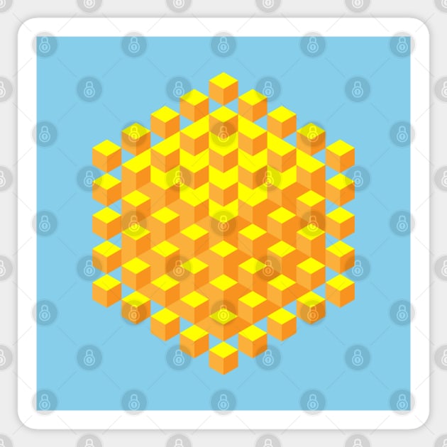 CUBIC SUN: a blockchain reaction of a dying star Sticker by bembureda